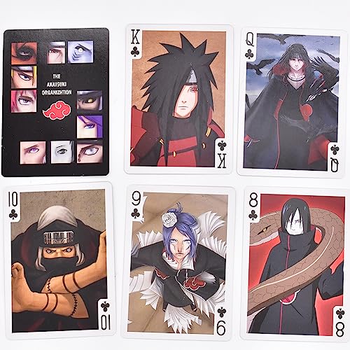 FYDZBSL Playing Cards Naruto Juego de Cartas Junior Cartas de Póquer Juego de Cartas para Amantes de la Geometría Juego de Mesa para Niños con Dibujos de Animales（2 Juegos）（B） et（B）