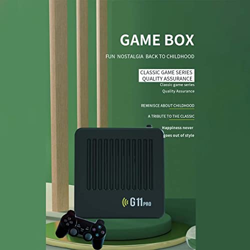 G11pro HD Retro Video Game Box Consola Home Acrade con 256G 60.000 juegos (EE. UU.), 2.4G controladores duales inalámbricos, Emuelec 3.9 y sistema de código abierto Android7.1