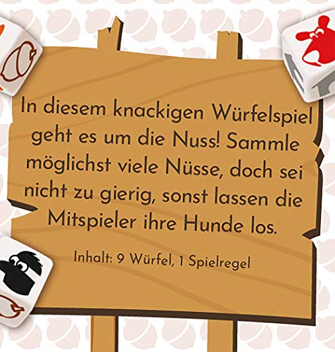 Game Factory-Dog Auf Die Nüsse, Das knackige Würfelspiel Mini-Sspiel in handlicher Metalldose reisespiel, für Erwachsene und Kinder AB 8 Jahren, Multicolor (646273)