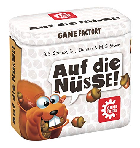 Game Factory-Dog Auf Die Nüsse, Das knackige Würfelspiel Mini-Sspiel in handlicher Metalldose reisespiel, für Erwachsene und Kinder AB 8 Jahren, Multicolor (646273)