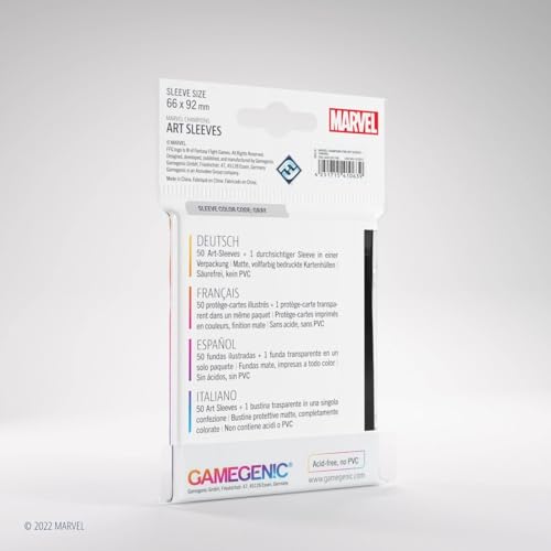 Gamegenic - Marvel Champions Sleeves Gamora - Multilenguaje (Incluye Español)
