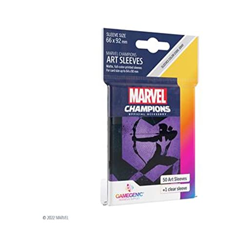 Gamegenic - Marvel Champions Sleeves Hawkeye - Multilenguaje (incluye Español)