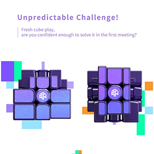 GAN Mirror M Cube, 3 x 3 M Speed Cube Purple Gan Mirror Blocks Magnetic Cube Puzzle