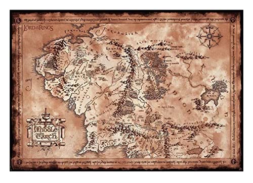 GB eye ABYDCO224 Maxi Poster The Lord of The Rings One Map 61 x 91.5cm