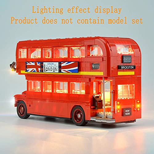 GEAMENT Conjunto de Luces LED para Autobús Londres (London Bus) - Compatible con Lego Creator 10258 de Bloques de construcción (Juego Lego no Incluido) (con Instrucciones)
