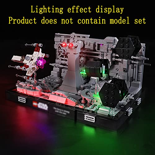 GEAMENT Kit de Luces LED Compatible con Lego Diorama: Ataque a la Estrella de la Muerte (Death Star Trench Run Diorama) - Conjunto de luz para Star Wars 75329 (Juego Lego no Incluido)