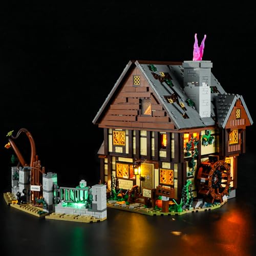 GEAMENT Kit de Luces LED Compatible con Lego Disney El Retorno de Las Brujas Cabaña de Las Hermanas Sanderson (The Sanderson Sisters' Cottage) Ideas 21341 (Juego Lego no Incluido)