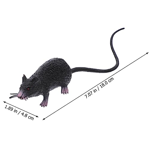 Generic 3Pcs Falso Rata de Plástico Ratones Falso Ratones Ratas de Miedo para Suministros de Juguetes de Halloween Truco
