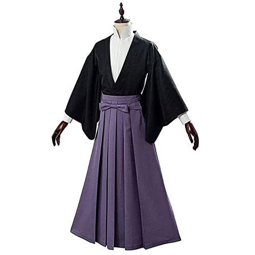 Genérico Tsukasa Yugi Cosplay Disfraz Kimono Uniforme Sombrero (Purple,L)