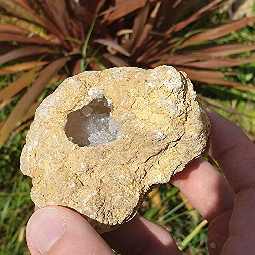 Geodas cerradas de cuarzo de cristal de roca para romperse, juego de 5 piedras