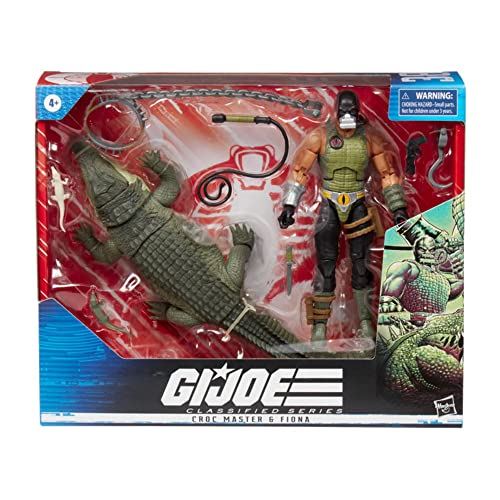 G.I. Joe Classified Series Croc Master & Fiona Figuras de acción 38 Juguetes coleccionables de Primera Calidad con Accesorios de 6 Pulgadas a Escala de Paquete de Arte Personalizado