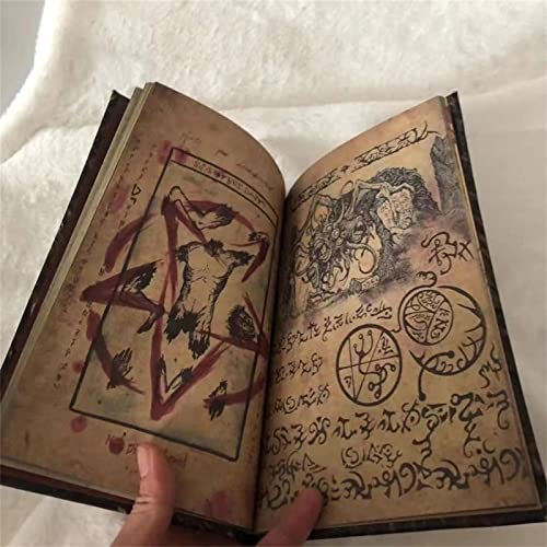 GIMOCOOL Necronomicon Ex-Mortis, Necronomicon Book Prop Horror Movie Wiccan Spellbook Grimoire, The Book of The Dead, Book of Spells Decoration Costume Notebook Journal