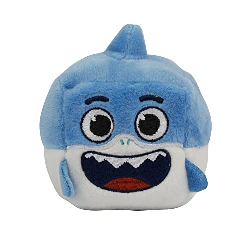 Giochi Preziosi- Baby Big Show-Daddy Shark-Cubo de Peluche de Color Azul para presionar para Escuchar el Alegre Timbre para niños, Claro (BAH14300)