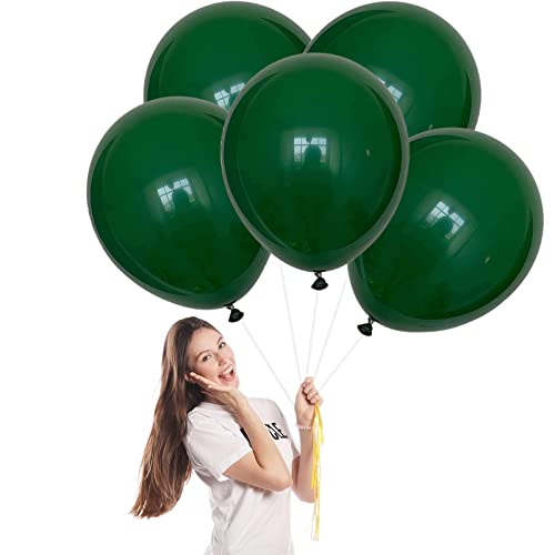 Globos Verde oscuro 18 Pulgadas,5 Globos de Helio Verde Mate,Globos de Látex Verde Balloons para Party Decoration,Cumpleaños,Revelación de Género,Despedida de Soltera,Bautizos Comunion Baby Shower
