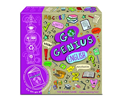Go Genius English - Educational Board Game Supporting Key Stage 1 & 2 Learning, Suitable for 7+ Years