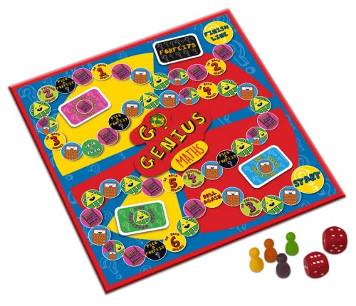 Go Genius Maths - Educational Board Game Supporting Key Stage 1 & 2 Learning, Suitable for 7+ Years