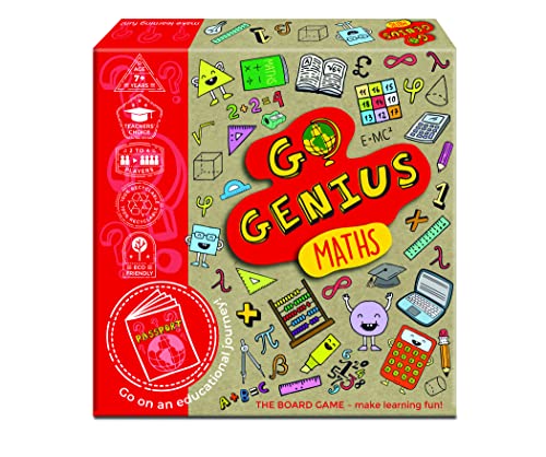 Go Genius Maths - Educational Board Game Supporting Key Stage 1 & 2 Learning, Suitable for 7+ Years
