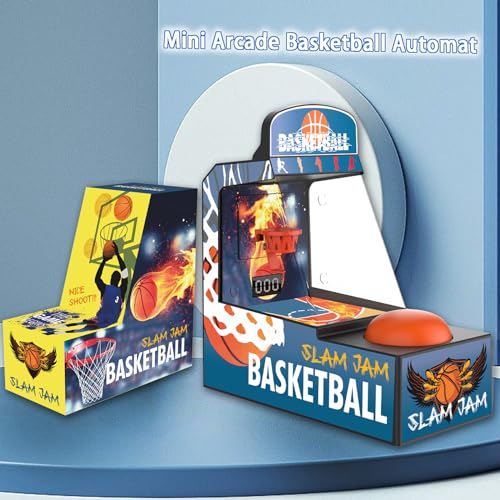 Golden Security Arcade de sobremesa Juego de Tiro de Baloncesto de Interior para niños y Adultos, Mini Arcade Juego de Baloncesto de Oficina para Adultos, La Mejor Idea de Regalo para niños y niñas