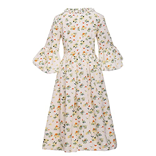 GRACEART Vestido colonial para niñas, disfraz de pionero, vestido de peregrino de la pradera para niños (color 03, 12)