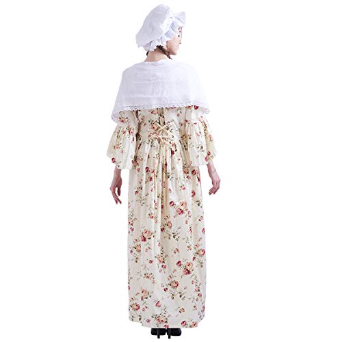 GRACEART Vestido de traje de mujer pionero colonial (18, Giallo)