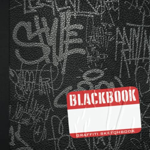 Graffiti Sketchbook Blackbook: Graffiti Notebook for Drawing, Painting, Sketching or Doodling - 118 Pages - White Blank and Brick Textured Pages - 8.5 x 8.5 inches