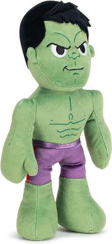 Grupo Moya Figura Peluche Hulk 25cm, Relleno y Exterior Fabricados con Material 100% Reciclado, Apto para Todas Las Edades