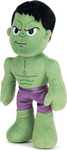 Grupo Moya Figura Peluche Hulk 25cm, Relleno y Exterior Fabricados con Material 100% Reciclado, Apto para Todas Las Edades