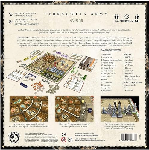 GTS Distribution Terracotta Army - Juego de mesa de estrategia Imperio antiguo, edades 14+, 1-4 jugadores, 90-120 minutos
