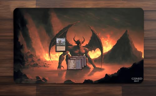 GuardMat - Devil Mirage - Tapete Cartas Magic - Alfombrilla Juego Magic The Gathering - Playmat Compatible con MTG, Señor de los Anillos, YuGiOh, Pokemon, TCG - Alfombra para Juegos de Mesa