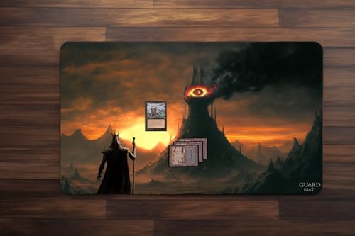 GuardMat - Gaze of Doom - Tapete El Señor de los Anillos - Alfombrilla Cartas Magic - Playmat Compatible con MTG, YuGiOh, Pokemon, TCG, Alfombra para Juegos de Mesa - Juega Magic The Gathering