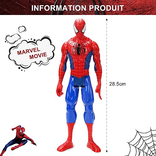 GUBOOM Spider-Man Figura, Spider-Man Marvel Avengers Titan Hero Series Juguetes, Titan Hero Serie Spider Action Figur, Figura de Acción de 30 cm del Superhéroe para Niños de 4 Años (Spider-Man)