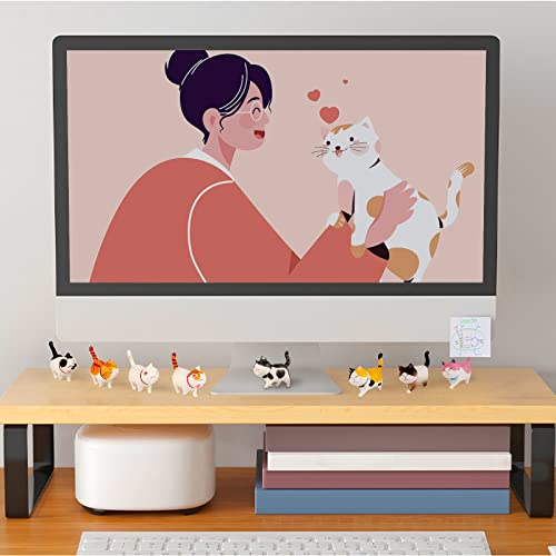 Guichangkai Figura de gato realista de 8 piezas, figuras de gatos en miniatura bonitas, juguetes, modelo de gato, decoración, Mini gato, figuras educativas de gatito