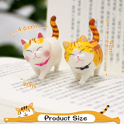 Guichangkai Figura de gato realista de 8 piezas, figuras de gatos en miniatura bonitas, juguetes, modelo de gato, decoración, Mini gato, figuras educativas de gatito