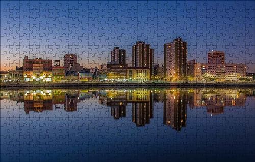 GUOHLOZ Puzzle 1000 Piezas Adultos,Ciudad romantica Puzzles para Adultos,Rompecabezas Juego de Rompecabezas y Juego Familiar, Río De La Plata, 75x50cm