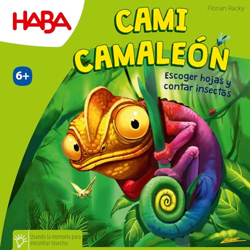 HABA 1307140006 - Cami Camaleón, Juego Infantil de Mesa de Memoria y cálculo. Más 6 años