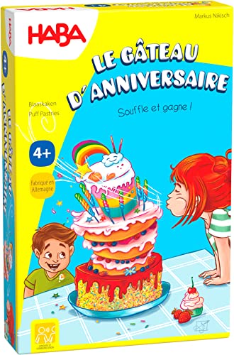 HABA Pastel de Cumpleaños Empresa Niño-Un Juego de Habilidad y Aliento-4 Años y más-307032, 307032, Colorido