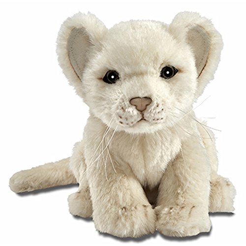 HANSA Animal - Peluche de león Blanco para bebé Sentado (18 cm)