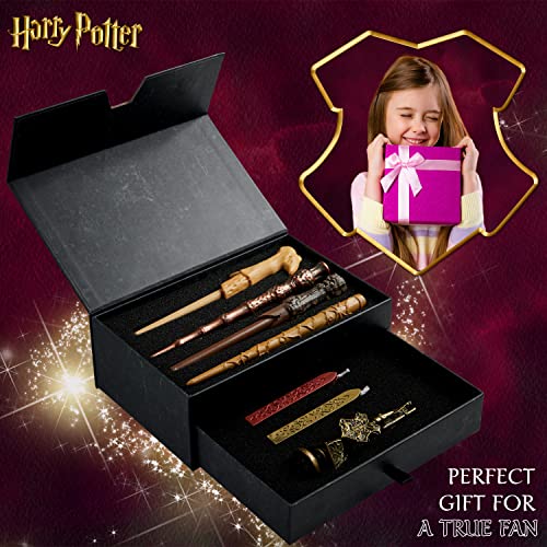 Harry Potter Kit Papelería, Set Bolígrafo Varita y Papelería Bonita, Merchandising Oficial