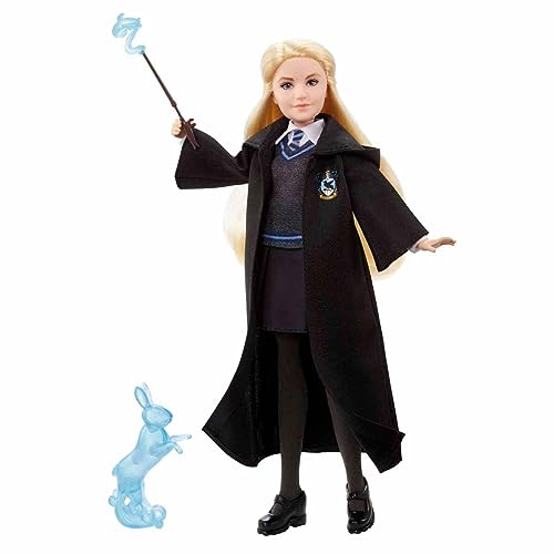 Harry Potter Luna Lovegood y su patronus Muñeca articulado con capa, varita y accesorios, juguete +6 años (Mattel HLP96)