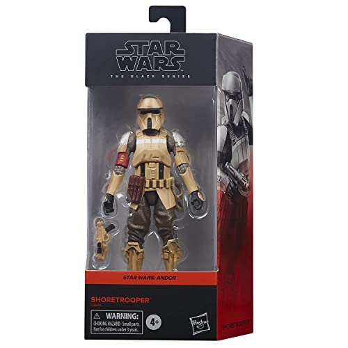 Hasbro Figura Star Wars Andor Shoretrooper Serie Black - Figura Shoretrooper - Figura de acción - Colección Star Wars, Licencia Oficial, F56005L0