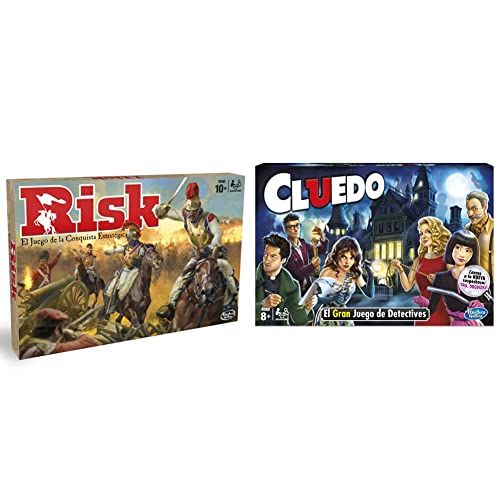 Hasbro Gaming - Clasico Risk Versión Española & Clasico Cluedo (Versión Española) (38712546)