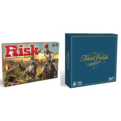 Hasbro Gaming - Clasico Risk Versión Española & Hasbro Gaming Trivial Pursuit (Versión Española)