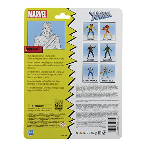 Hasbro Gaming F3977 Marvel Legends Series - Longshot de X-Men - Figura clásica de 15 cm - 4 Accesorios