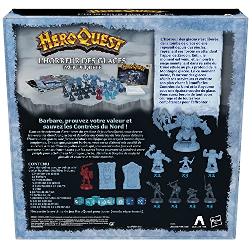 Hasbro Gaming F5815101 Avalon Hill HeroQuest, extensión de Horror de Hielo, Juego de Estilo mazmorra, a Partir de 14 años, Sistema de Juego requerido Multicolor