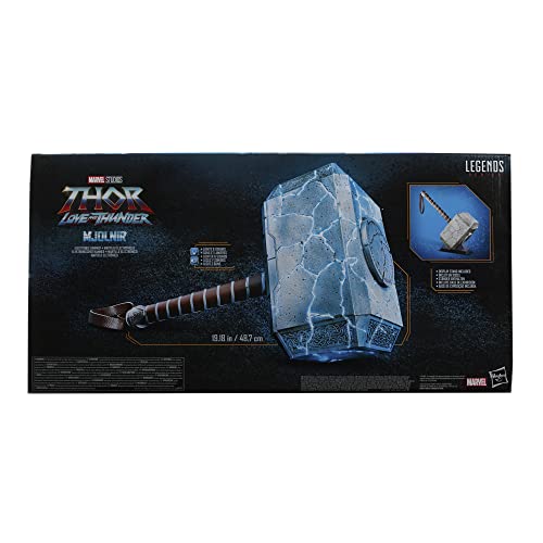 Hasbro - Marvel Legends Series Mighty Thor - Martillo electrónico Premium Mjolnir con Efectos de Luces y Sonidos - para Juegos de rol