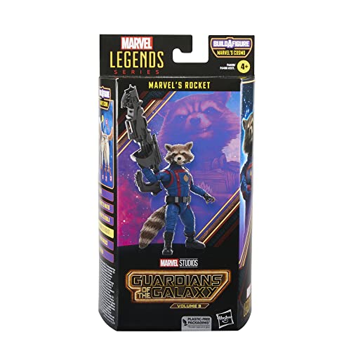 Hasbro - Marvel Legends Series - Rocket - Figura de Guardianes de la Galaxia Vol. 3 de 15 cm