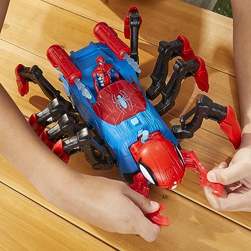 Hasbro - Marvel Spider-Man - Vehículo aracnolanzador - Juguetes de superhéroes para niños pequeños - Lanzador de proyectiles y de Agua Edad: A Partir de 4 años