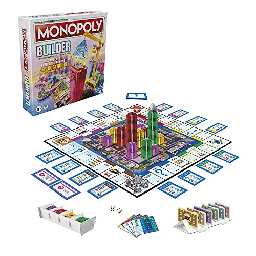 Hasbro- Monopoly Builder F1696103 Juegos de mesa, Multicolor, único (693642)