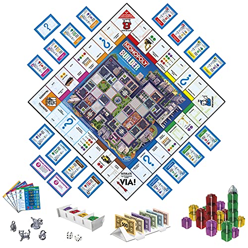 Hasbro- Monopoly Builder F1696103 Juegos de mesa, Multicolor, único (693642)