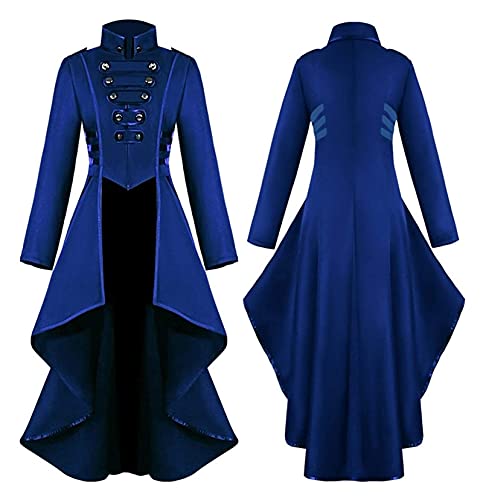 Hcxbb-1 Ropa medieval Trajes renacentistas para mujer Bruja Vampire Cosplay Costume Vintage irregular (Color : Noir, Size : 2XL)